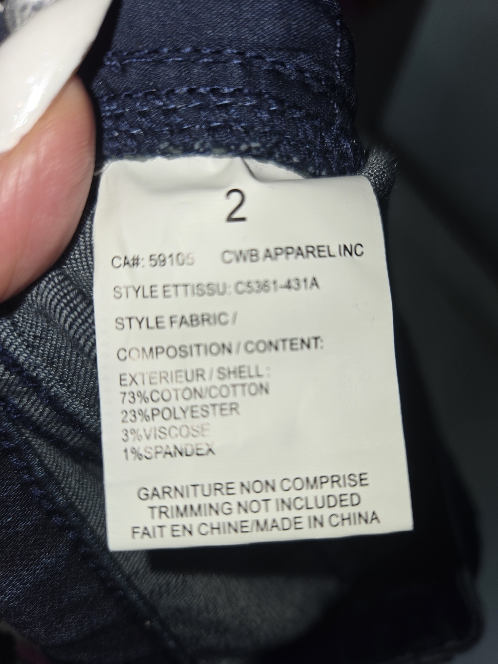 CHARLIE B Dark Wash Studded Frayed Hem Women's Jeans Size 2 NWT - Picture 7 of 10